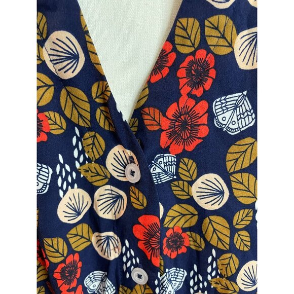 Paula Blouse Floral Caftan Dress With Pockets - Multicolor Print - Picture 8 of 12